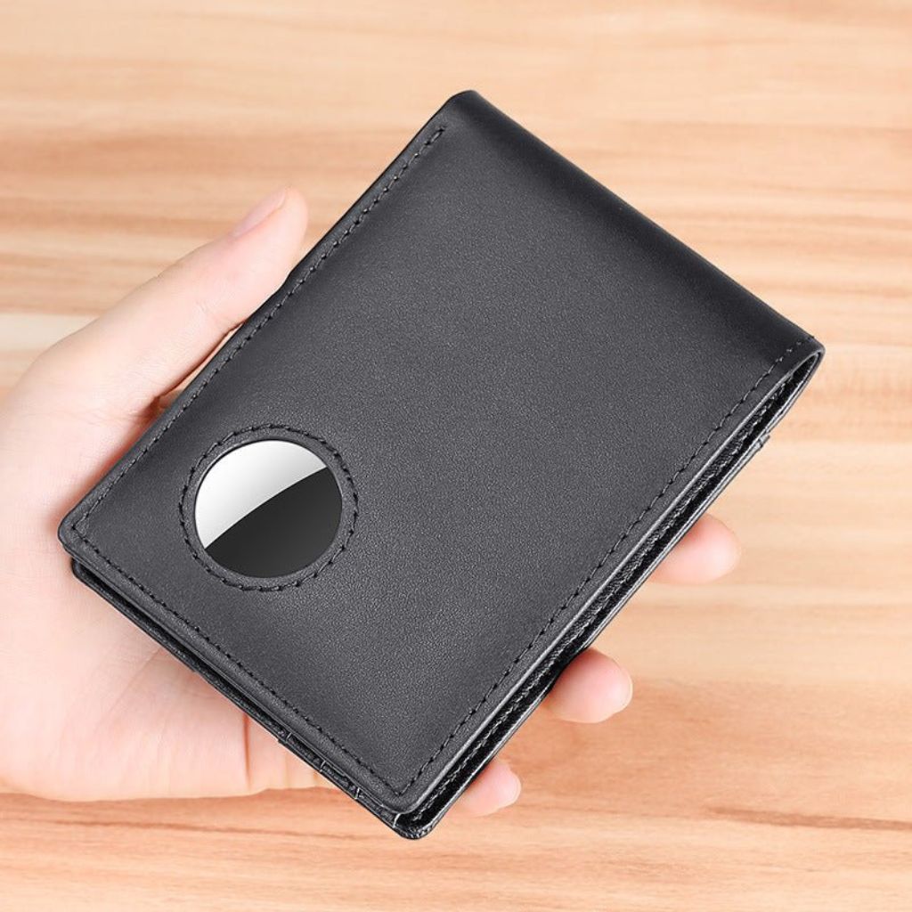 AirTag Leather Wallet - MoodPeach