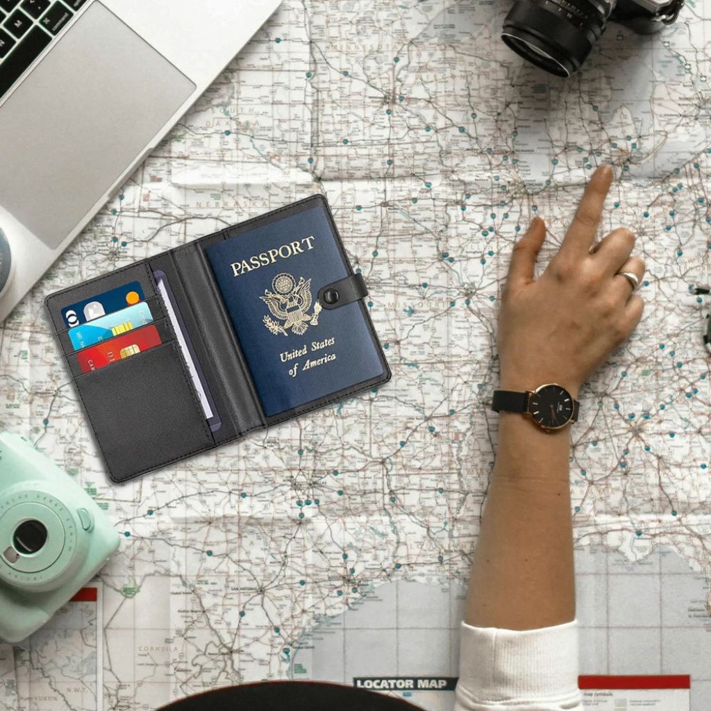 AirTag Passport Wallet - MoodPeach