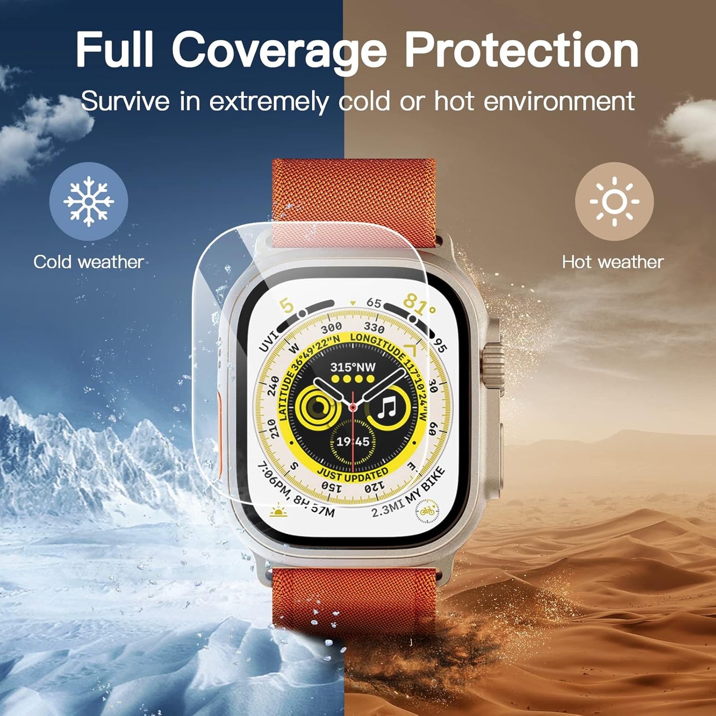 Apple Watch Tempered Glass Screen Protector - MoodPeach
