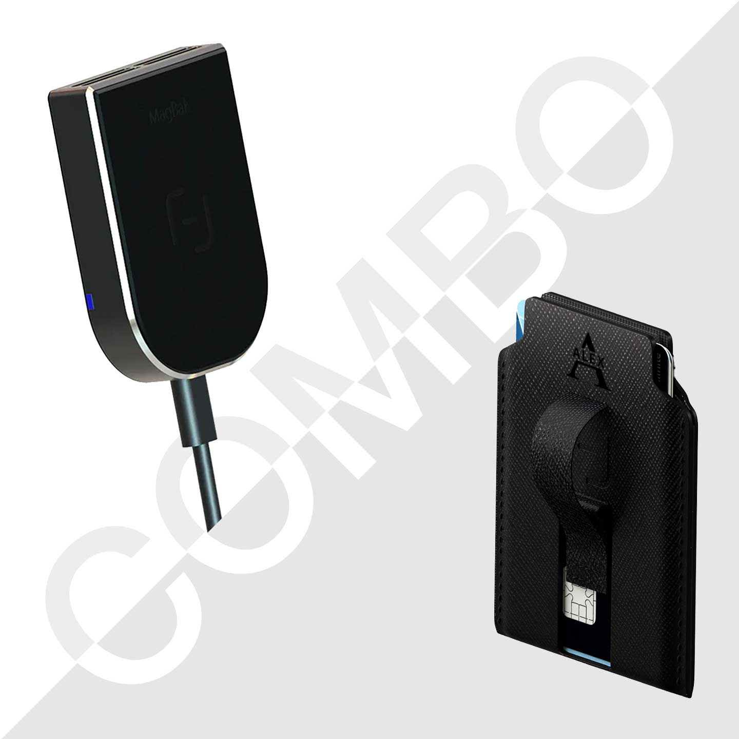 Car Charger + Wallet Combo - MoodPeach