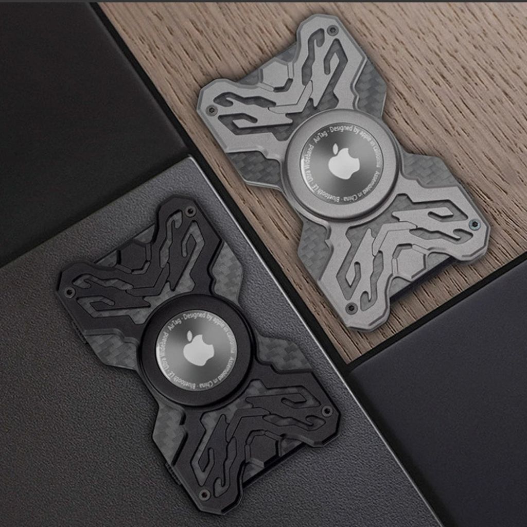 Carbon AirTag Wallet - MoodPeach