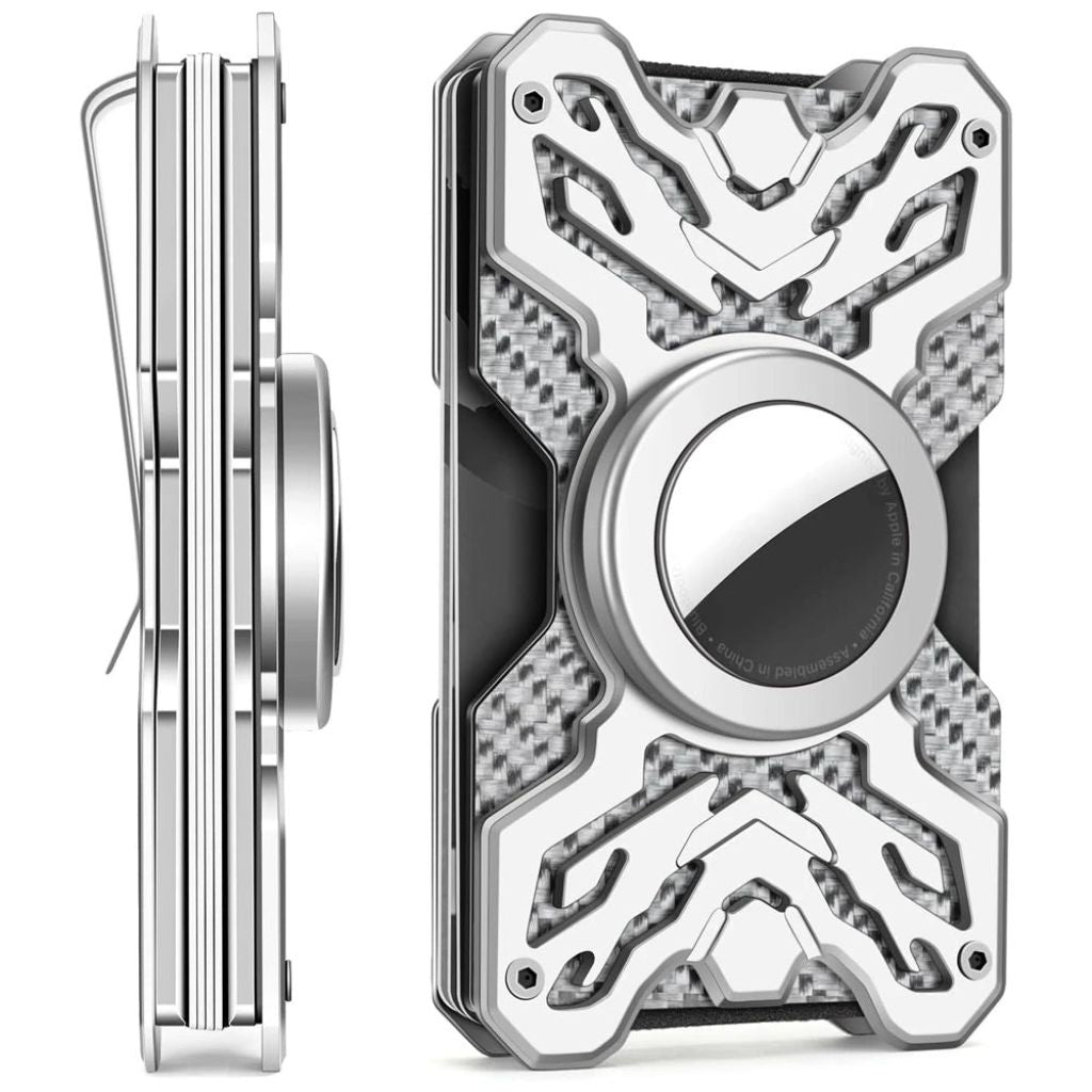 Carbon AirTag Wallet - MoodPeach
