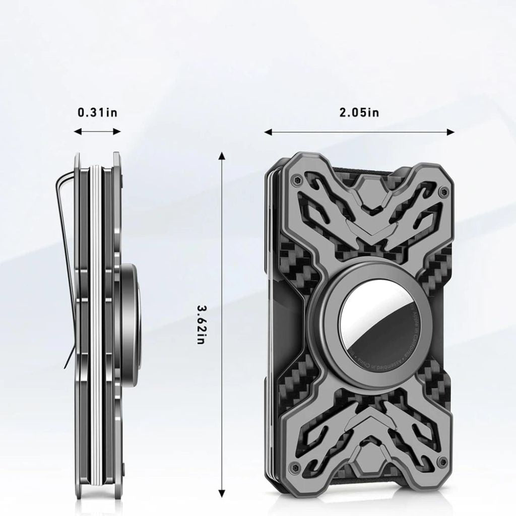 Carbon AirTag Wallet - MoodPeach