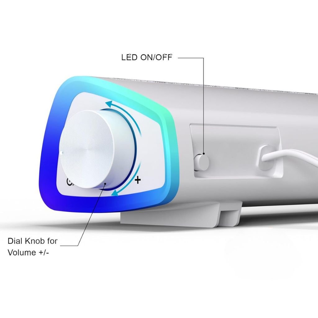 Gaming Soundbar & Bluetooth Speaker - MoodPeach