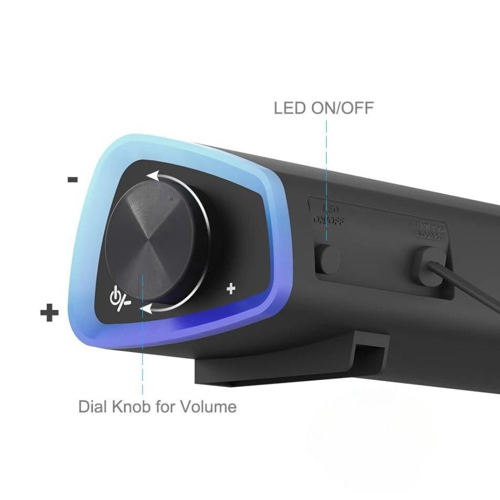 Gaming Soundbar & Bluetooth Speaker - MoodPeach