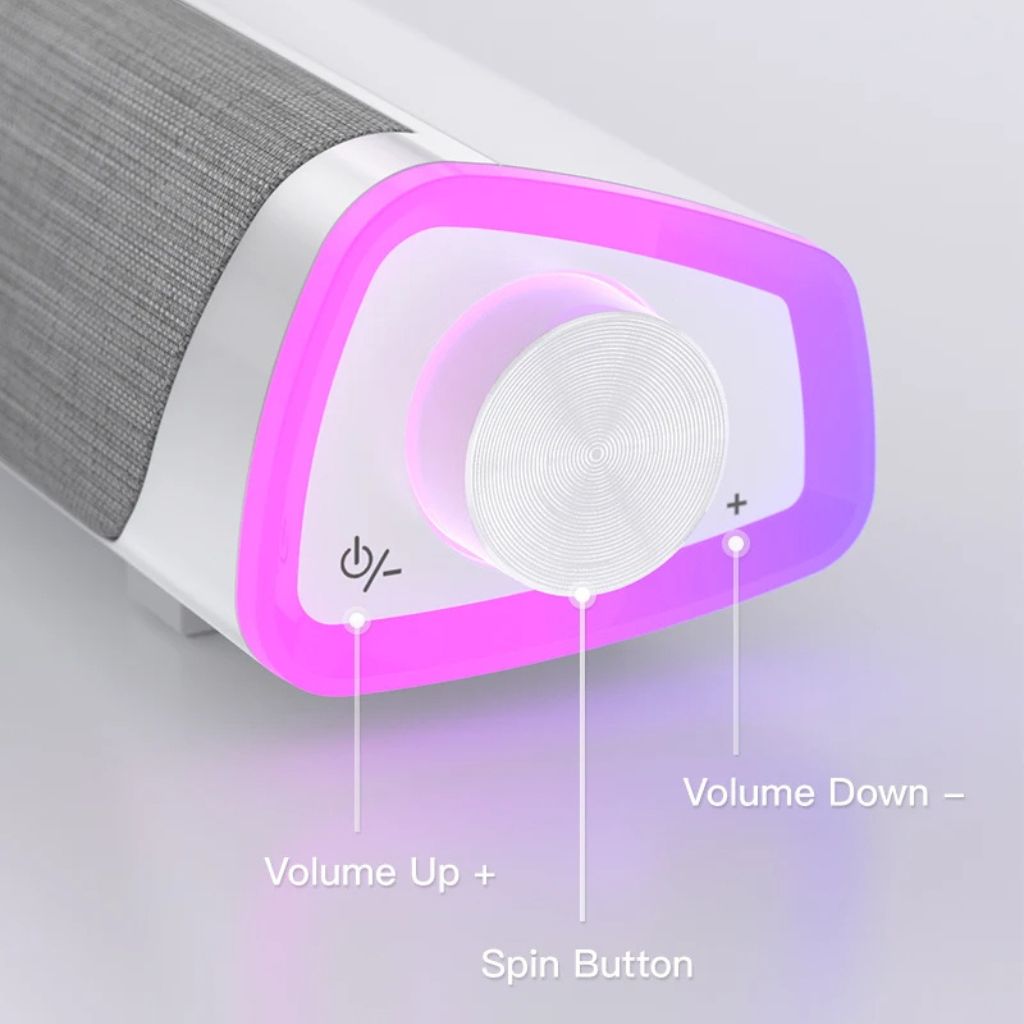 Gaming Soundbar & Bluetooth Speaker - MoodPeach