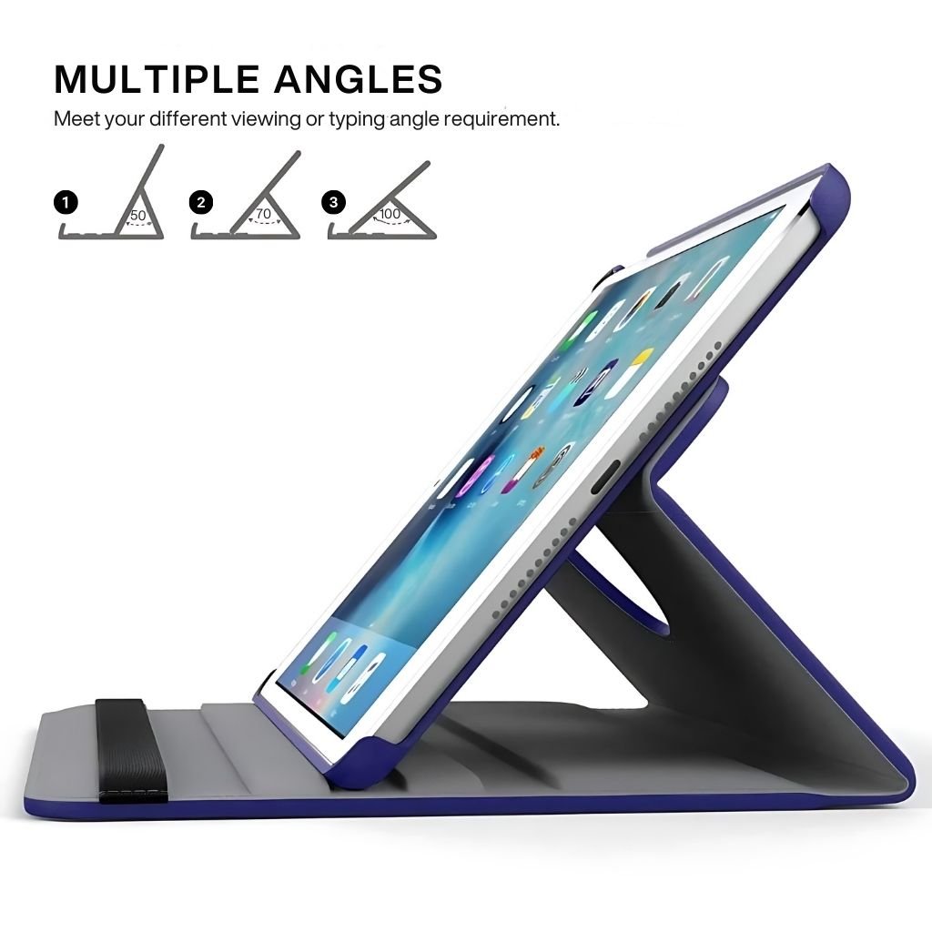 Leather Folio Case with Kickstand for iPad - MoodPeach