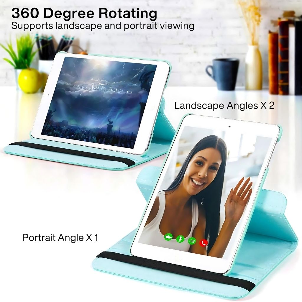 Leather Folio Case with Kickstand for iPad - MoodPeach