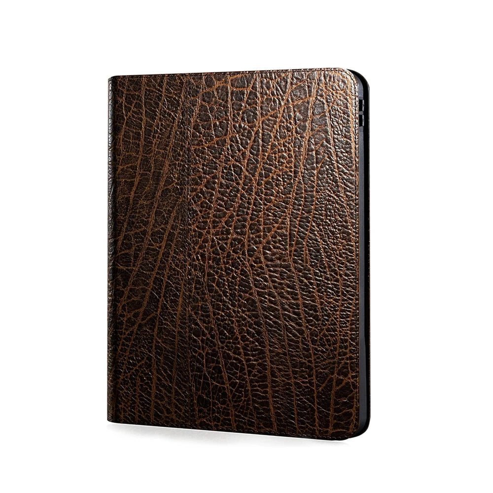Luxury Genuine Leather Case with Multi - Angle Stand for iPad - MoodPeach