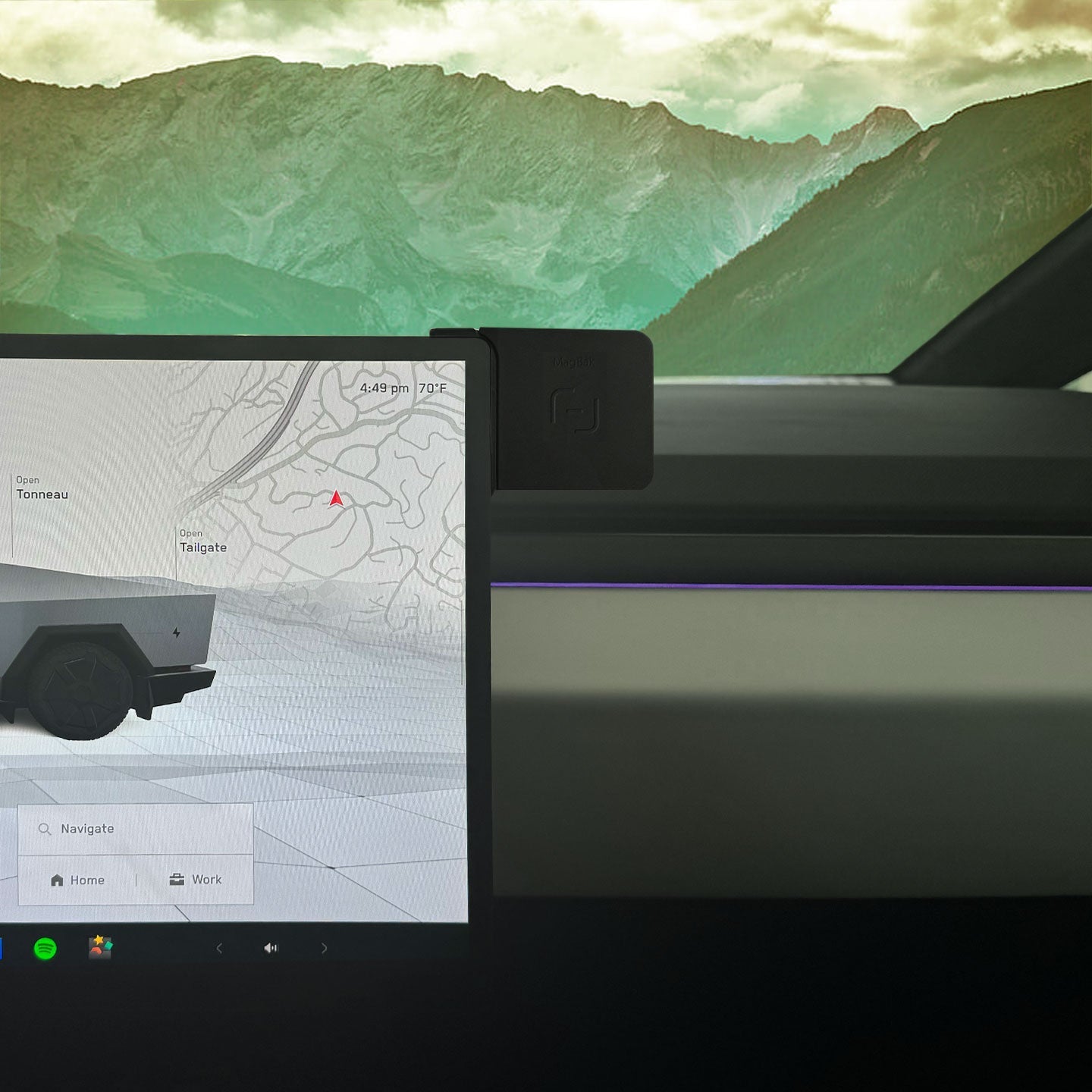 MagBak Phone Mount And Charger for Tesla Cybertruck - MoodPeach