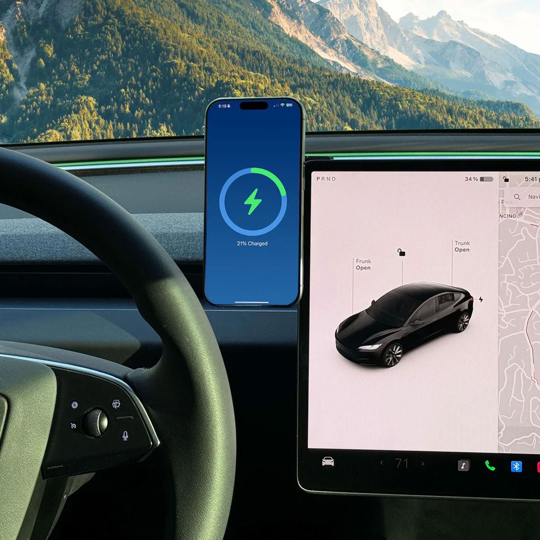 MagBak Phone Mount And Charger for Tesla Model 3 and Y - MoodPeach