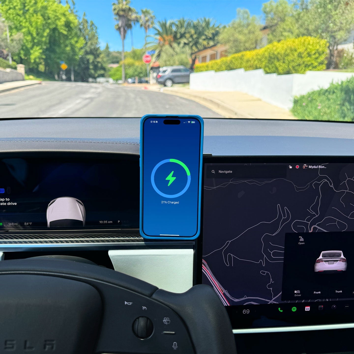 MagBak Phone Mount And Charger for Tesla Model S and X - MoodPeach