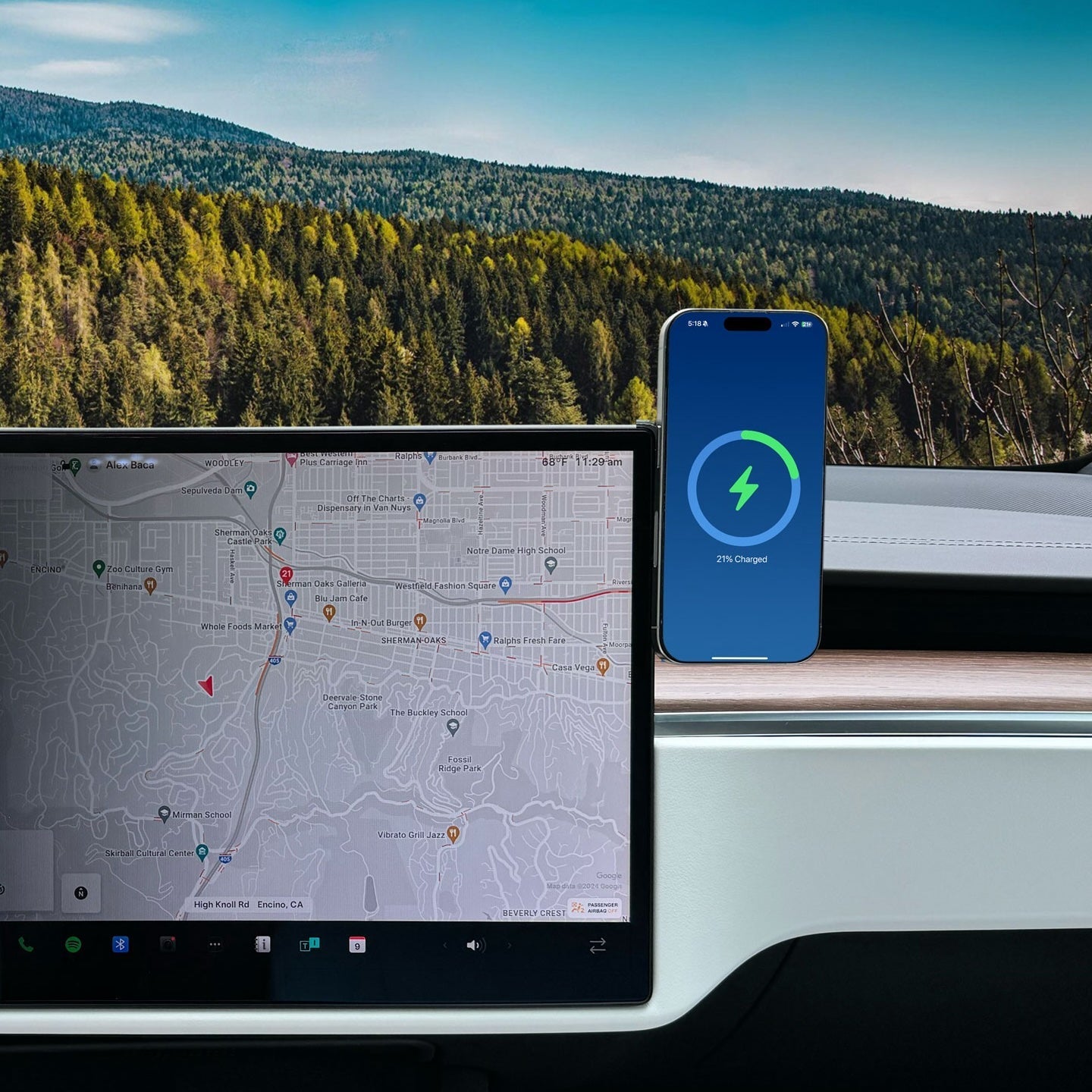 MagBak Phone Mount And Charger for Tesla Model S and X - MoodPeach