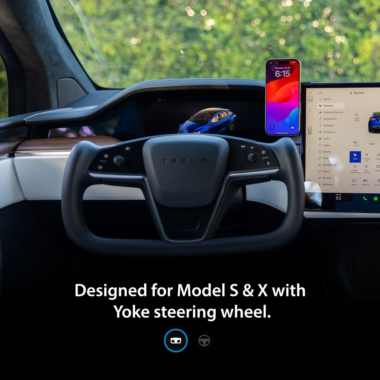 MagBak Phone Mount And Charger for Tesla Model S and X - MoodPeach