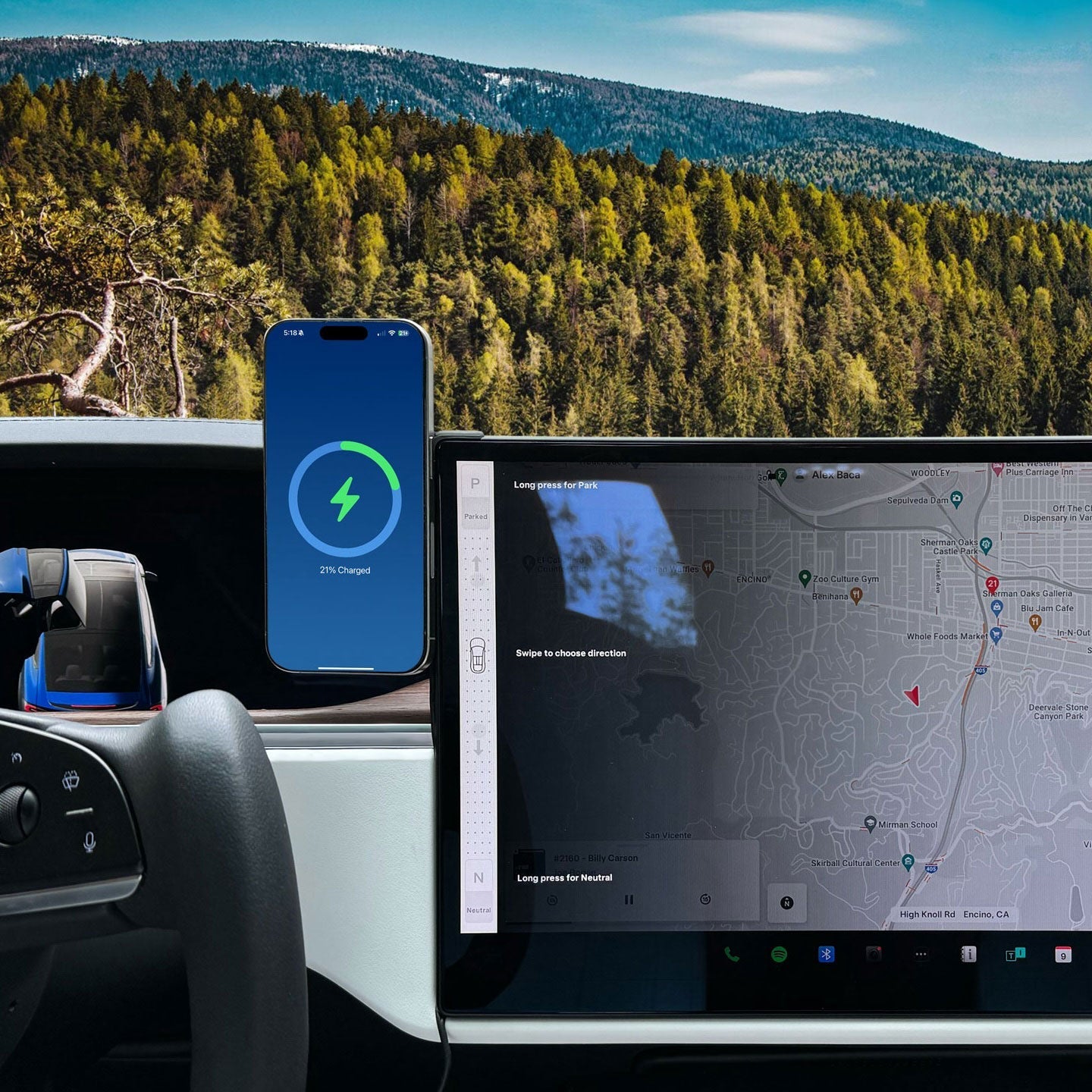 MagBak Phone Mount And Charger for Tesla Model S and X Bundle - MoodPeach