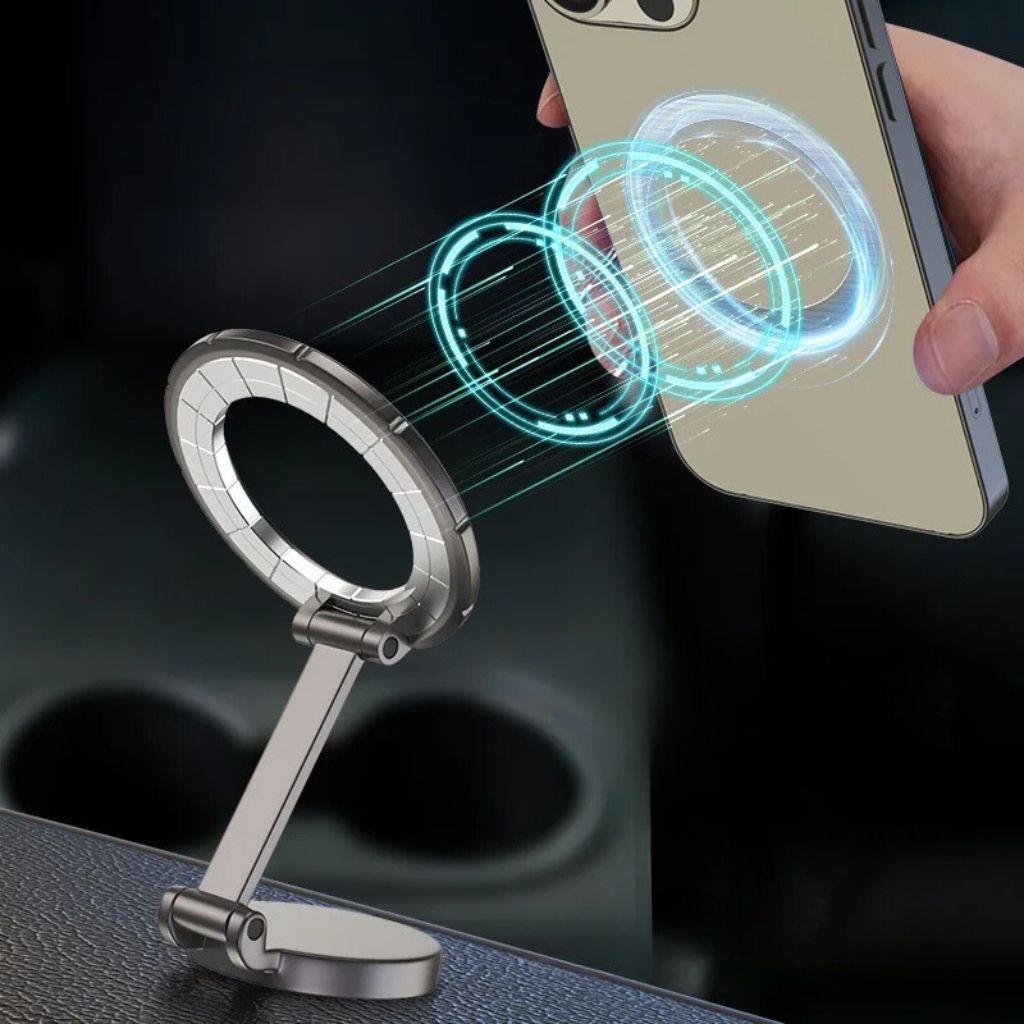 Magnetic Car Phone Holder with Rotation & Fold - MoodPeach