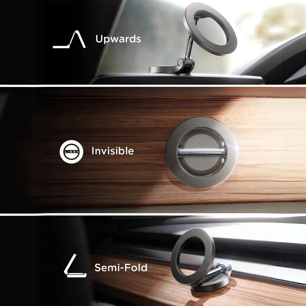 Magnetic Car Phone Holder with Rotation & Fold - MoodPeach