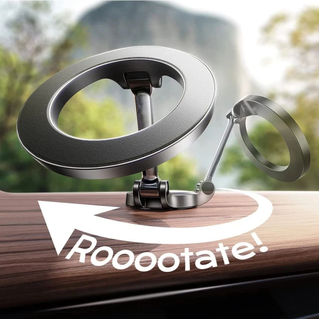 Magnetic Car Phone Holder with Rotation & Fold - MoodPeach