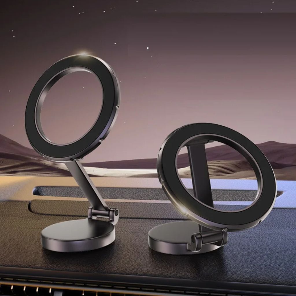 Magnetic Car Phone Holder with Rotation & Fold - MoodPeach