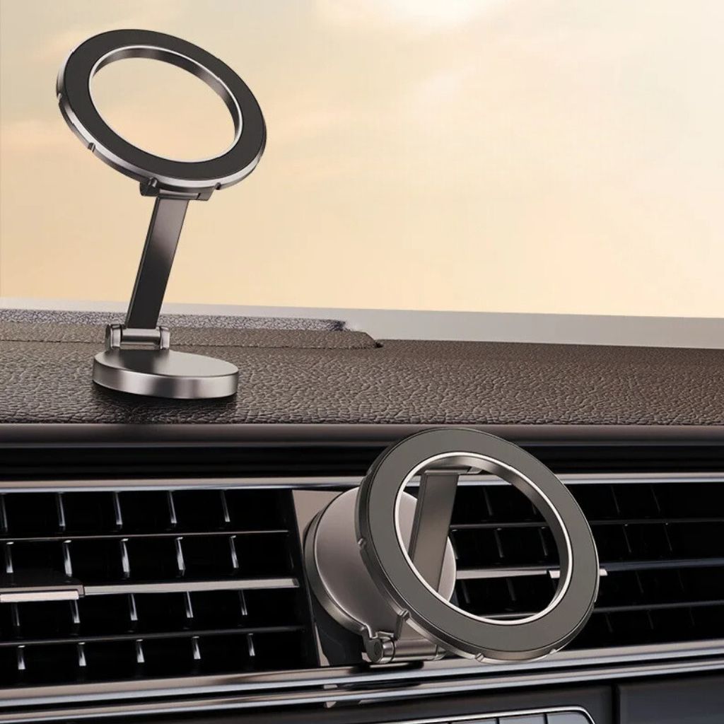 Magnetic Car Phone Holder with Rotation & Fold - MoodPeach