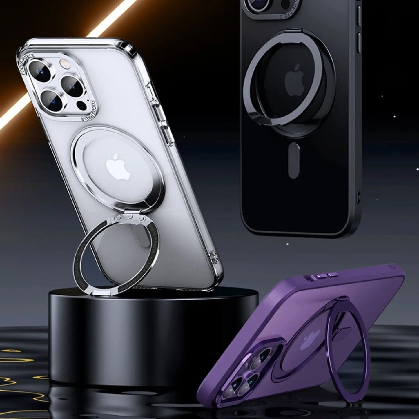 Magnetic Case with Kickstand for iPhone - MoodPeach