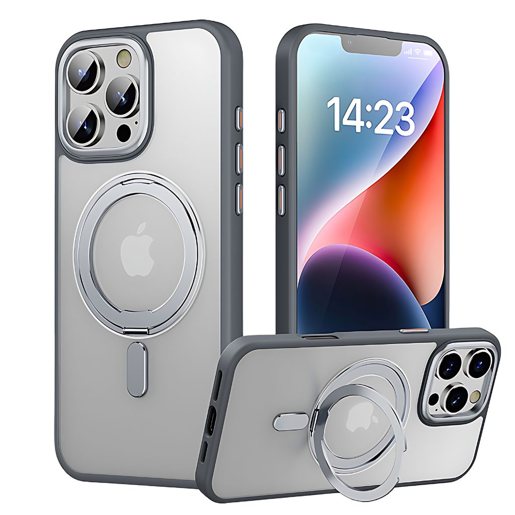 Magnetic Case with Kickstand for iPhone - MoodPeach