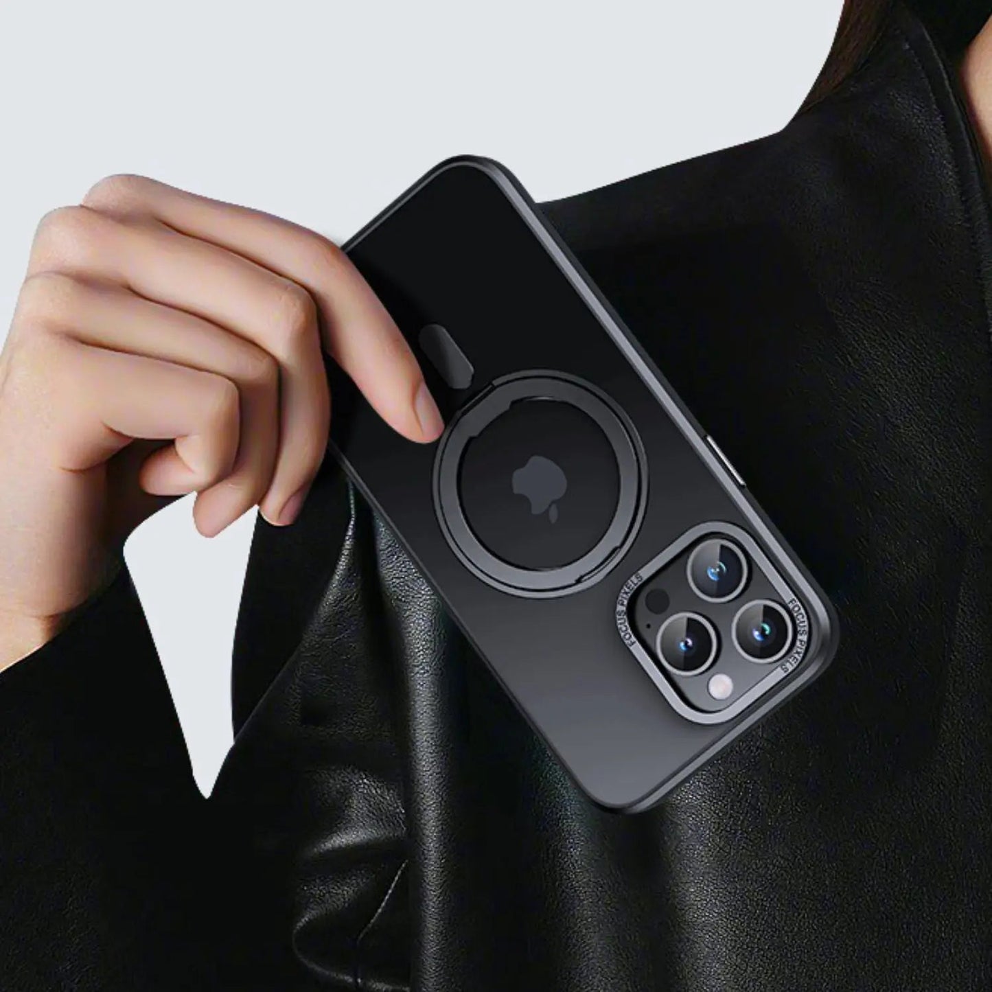 Magnetic Case with Kickstand for iPhone - MoodPeach