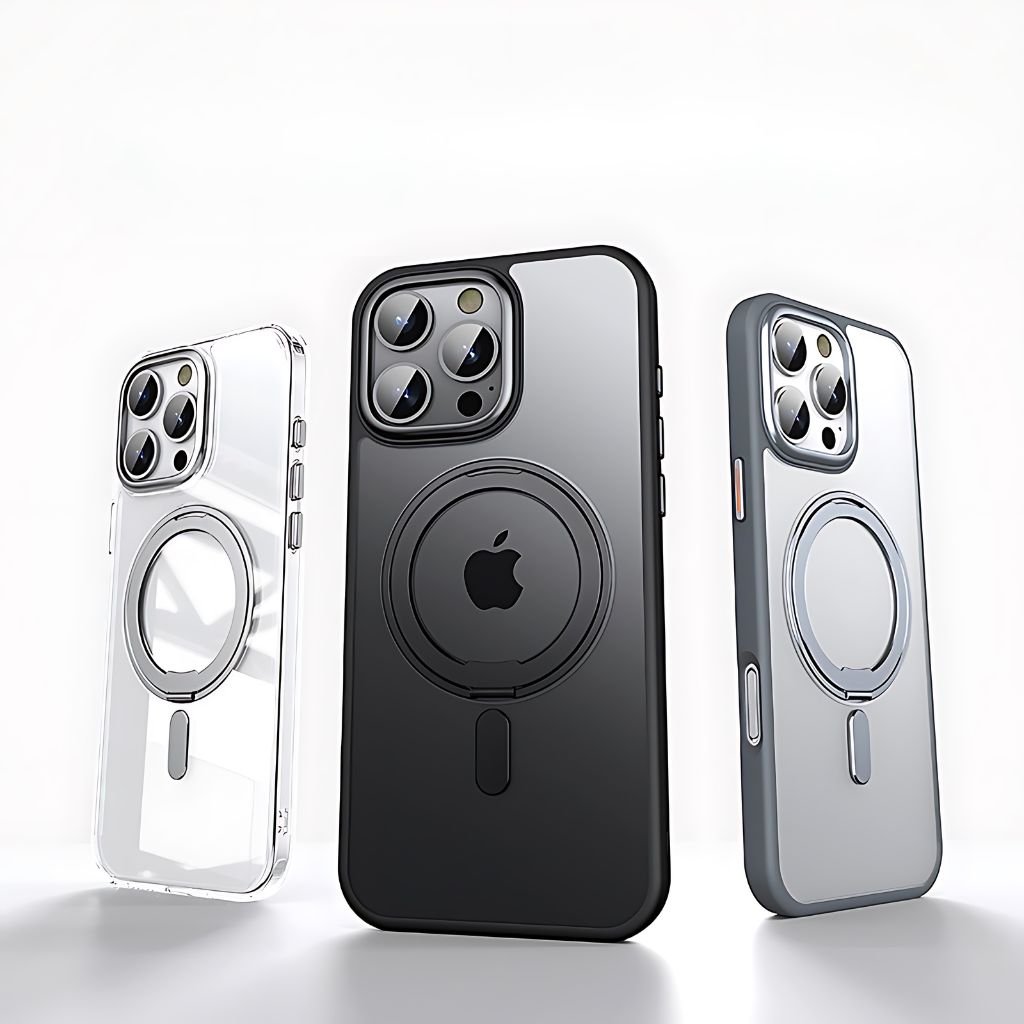 Magnetic Case with Kickstand for iPhone - MoodPeach