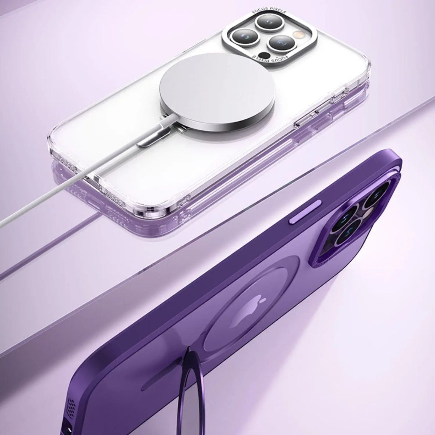 Magnetic Case with Kickstand for iPhone - MoodPeach
