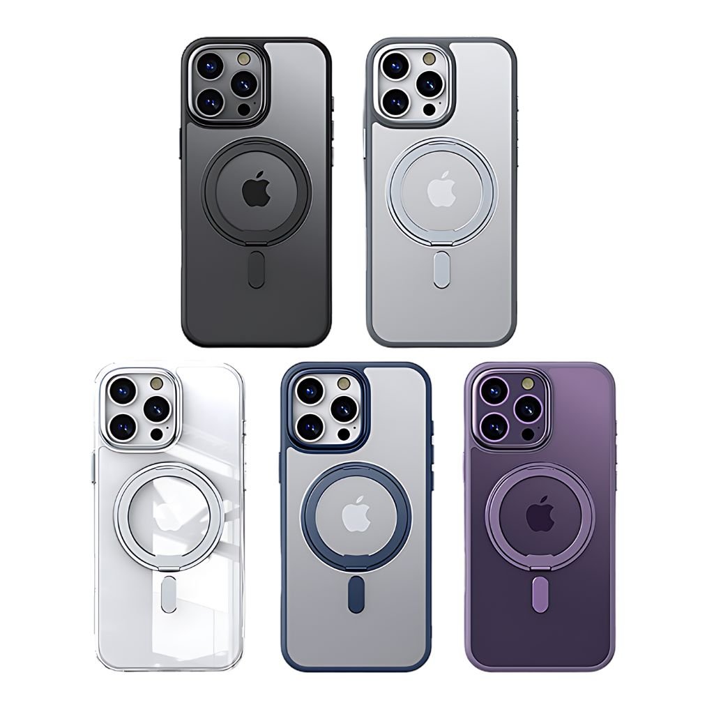 Magnetic Case with Kickstand for iPhone - MoodPeach