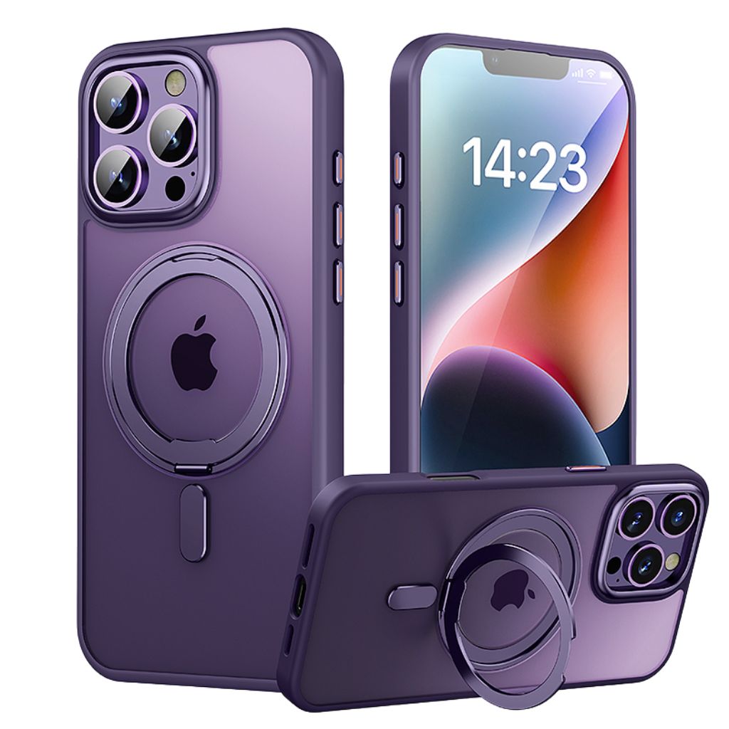 Magnetic Case with Kickstand for iPhone - MoodPeach