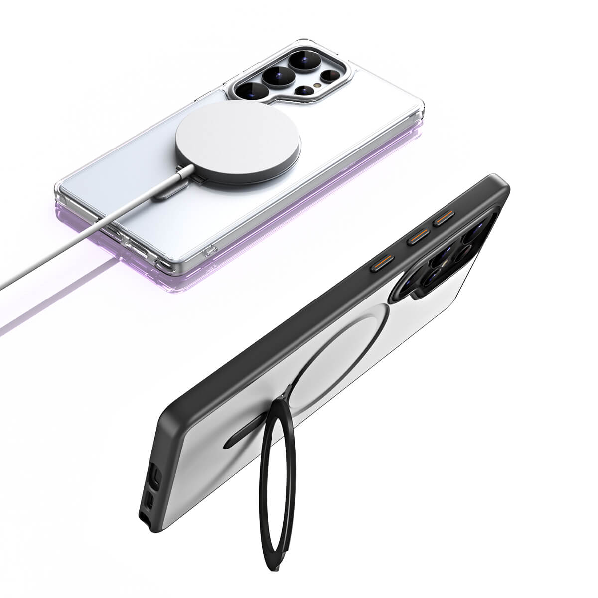 Magnetic Case with Kickstand for Samsung - MoodPeach