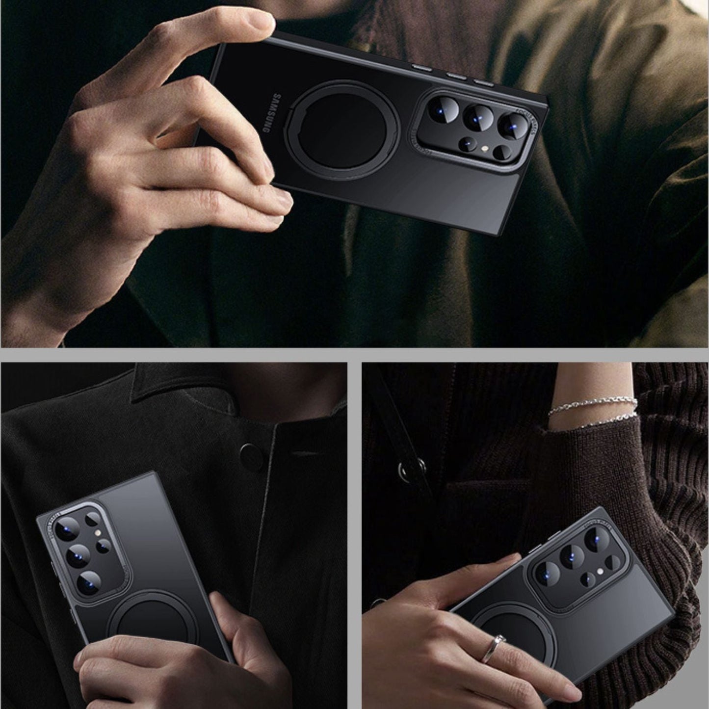Magnetic Case with Kickstand for Samsung - MoodPeach