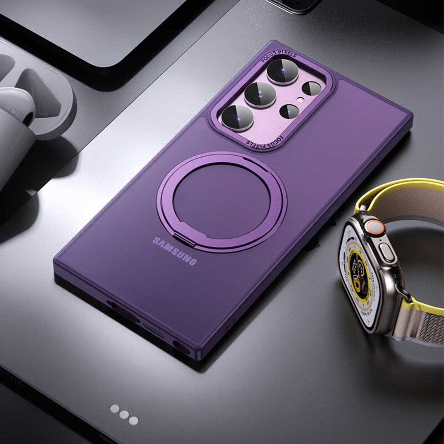 Magnetic Case with Kickstand for Samsung - MoodPeach