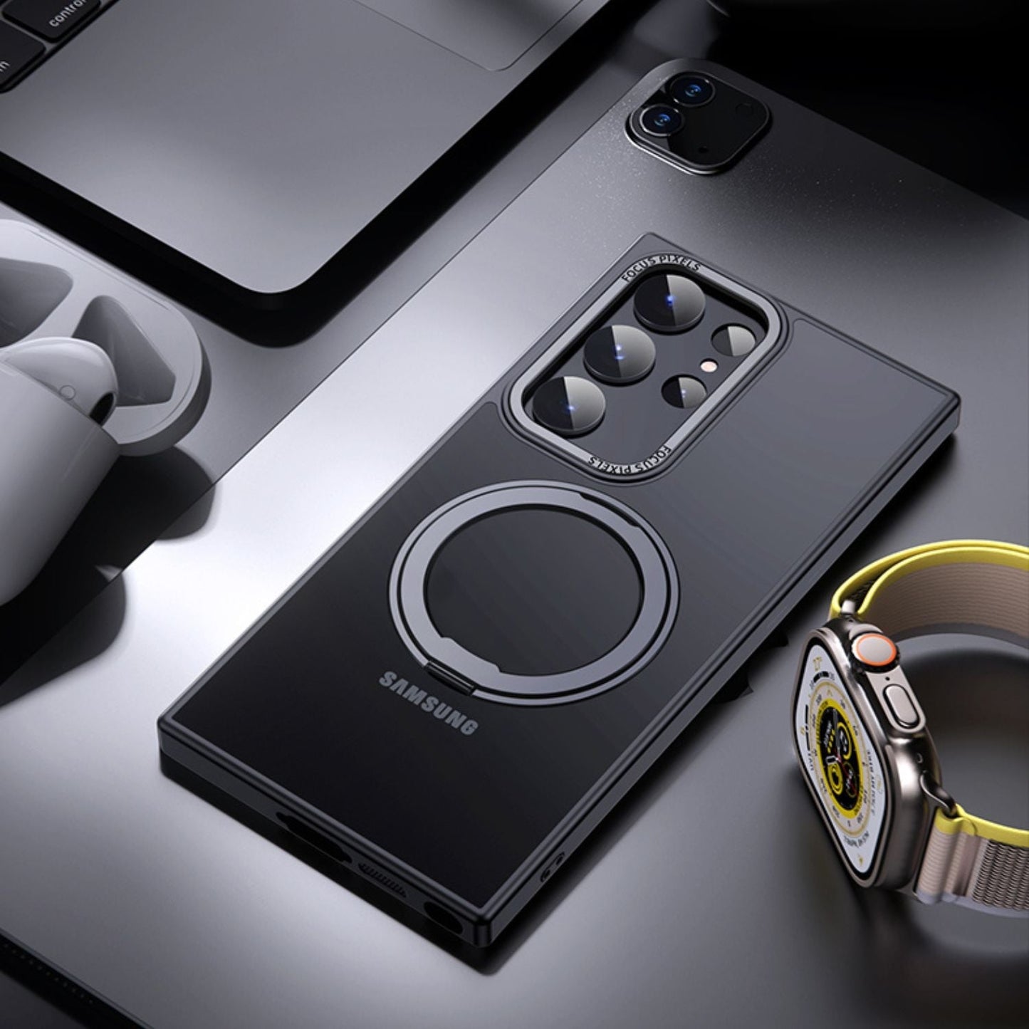 Magnetic Case with Kickstand for Samsung - MoodPeach