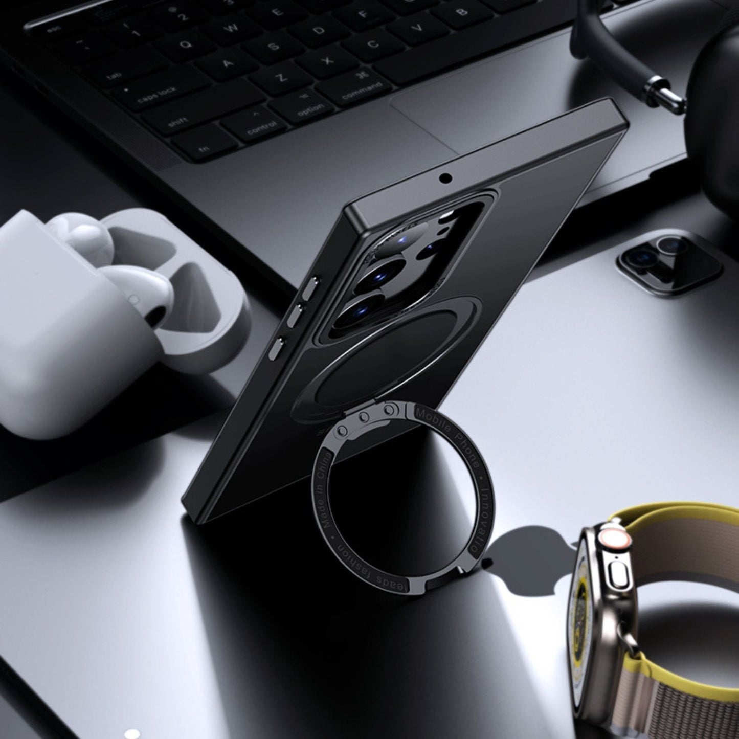 Magnetic Case with Kickstand for Samsung - MoodPeach