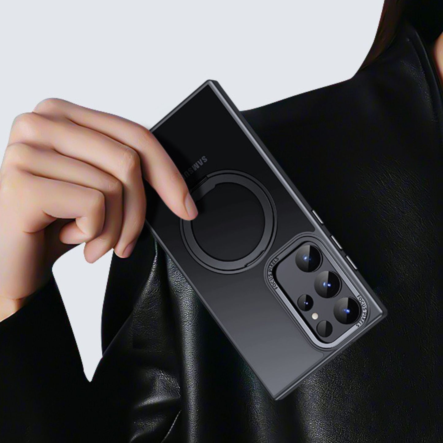 Magnetic Case with Kickstand for Samsung - MoodPeach