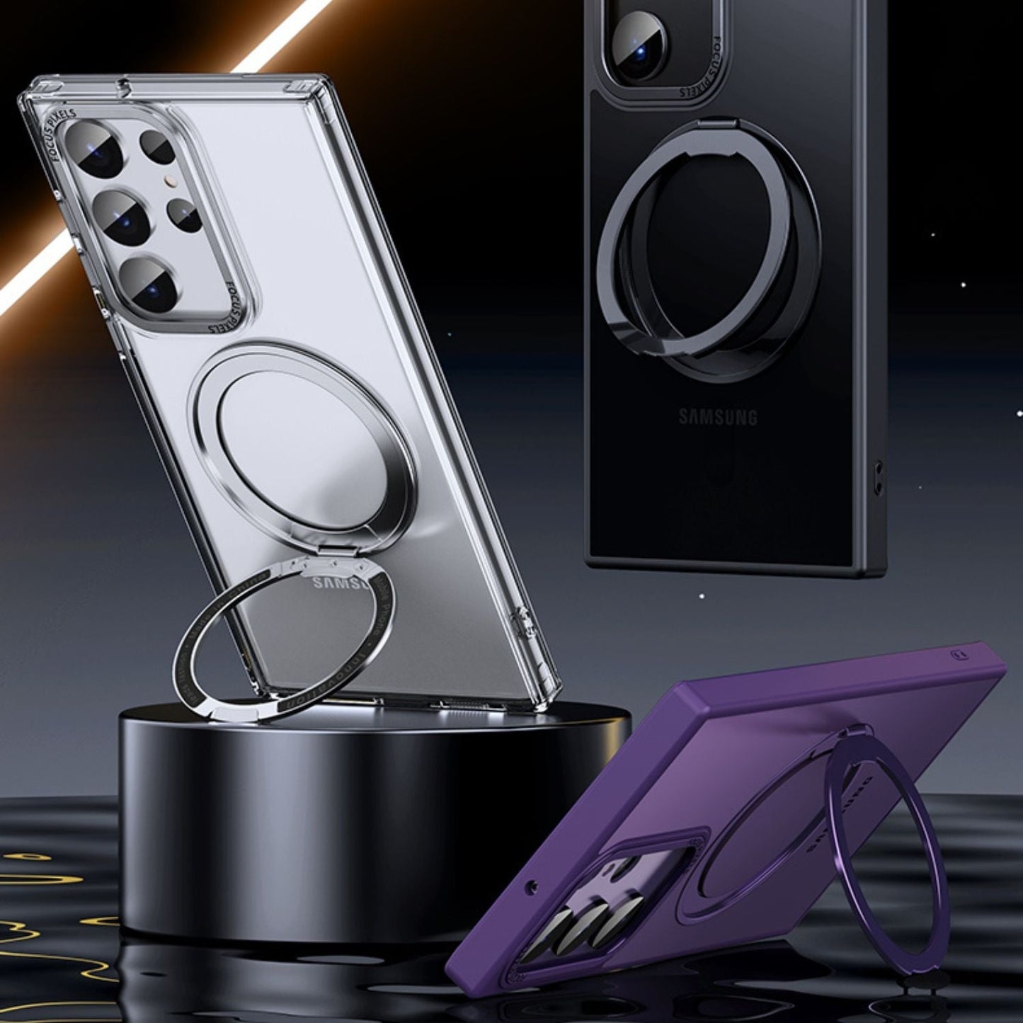 Magnetic Case with Kickstand for Samsung - MoodPeach