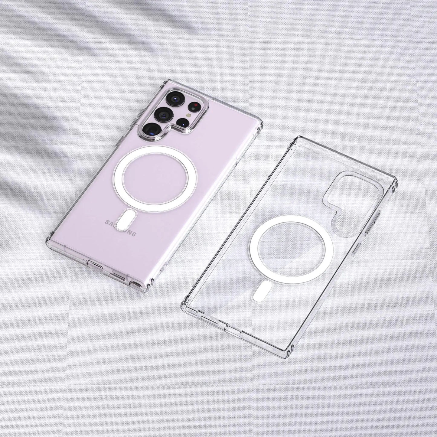 Magnetic Clear Case for Samsung - MoodPeach