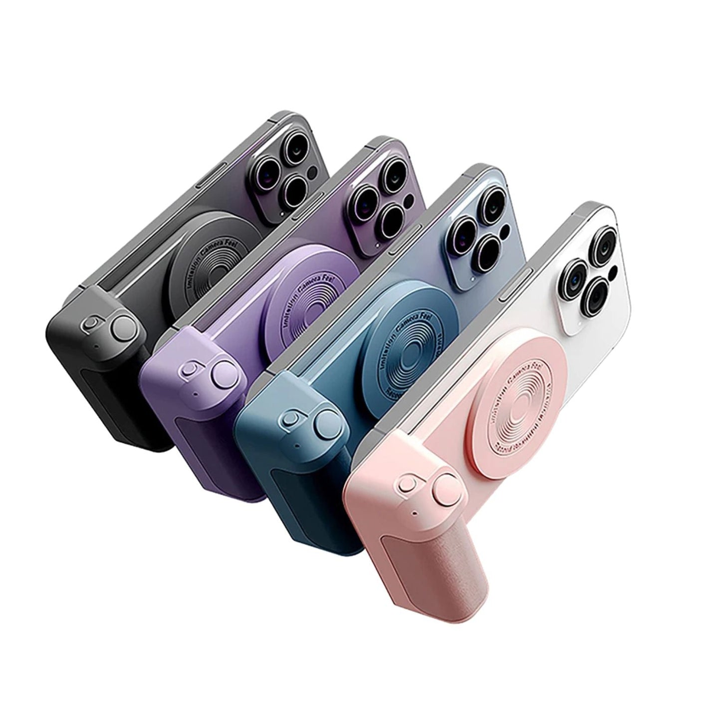 Magnetic Holder with Camera Snap & PowerBank - MoodPeach