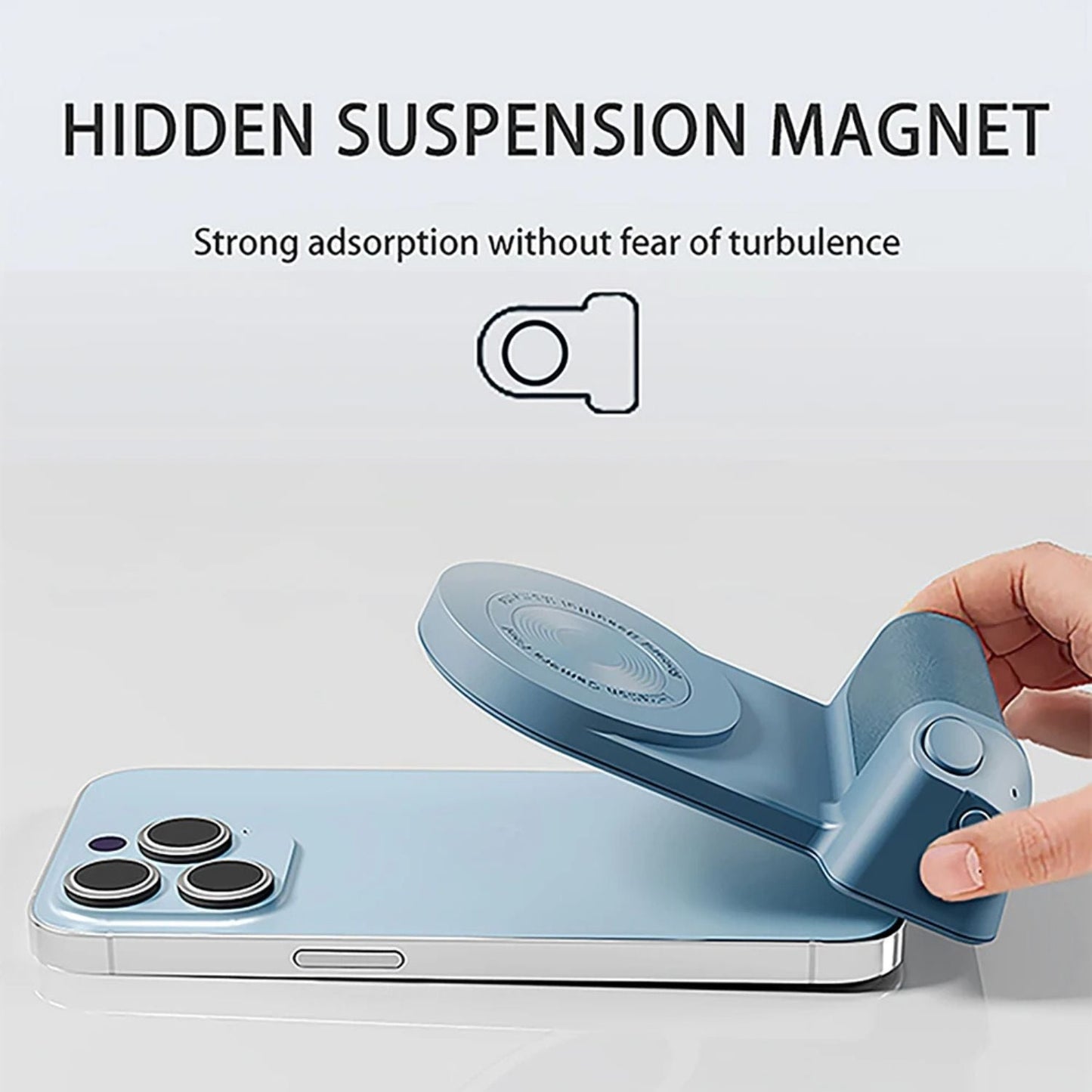Magnetic Holder with Camera Snap & PowerBank - MoodPeach