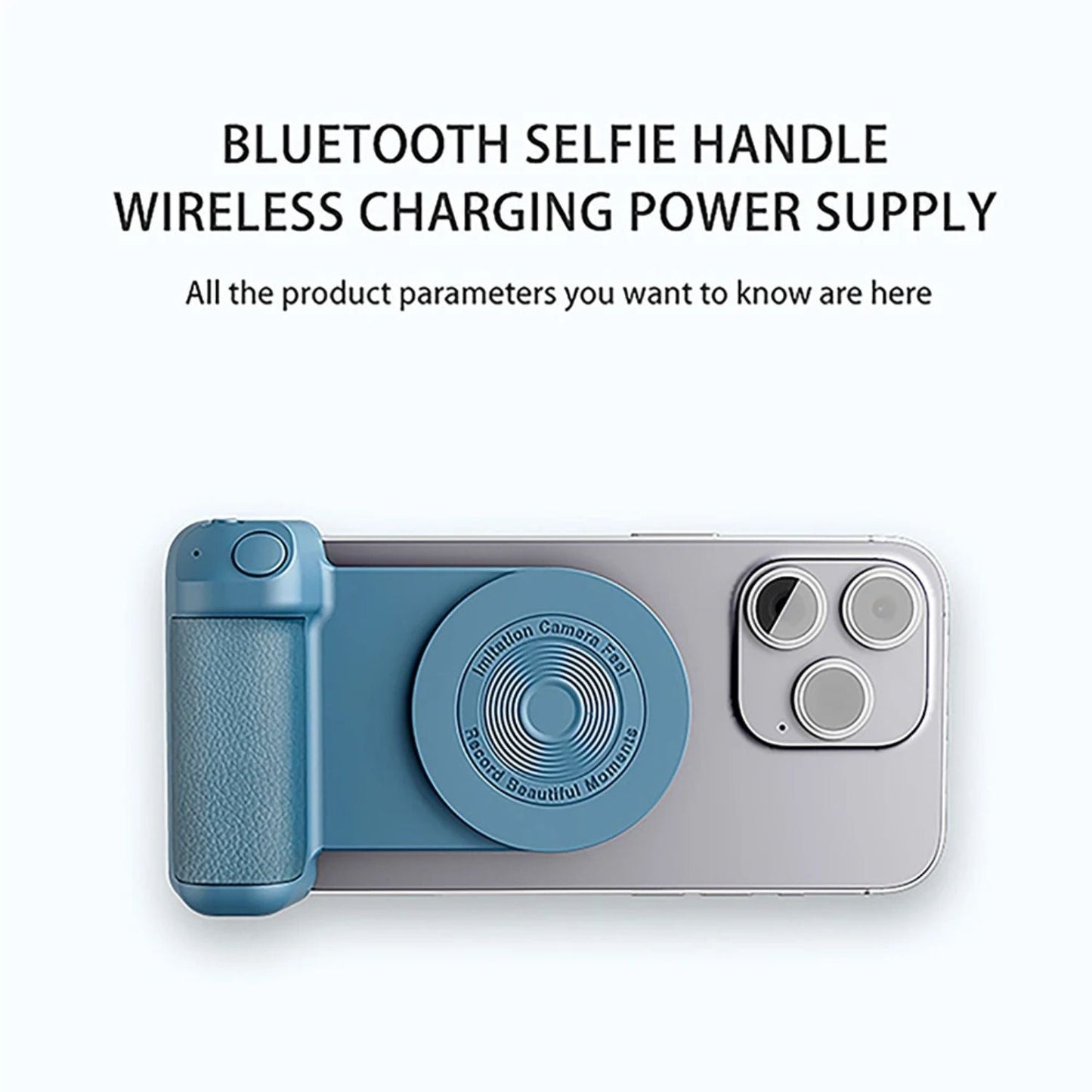 Magnetic Holder with Camera Snap & PowerBank - MoodPeach
