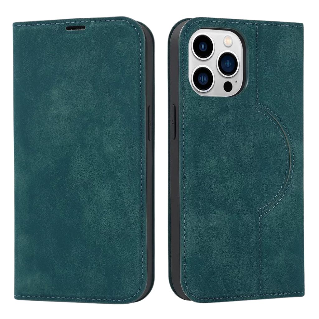 Magnetic Leather Case with Wallet for iPhone - MoodPeach