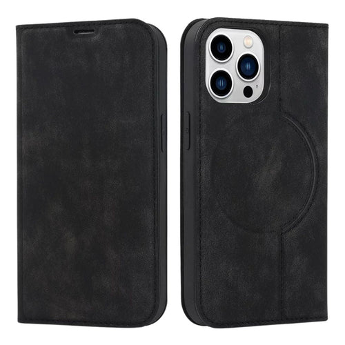 Magnetic Leather Case with Wallet for iPhone - MoodPeach