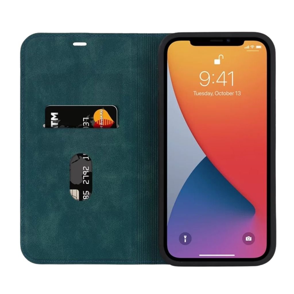 Magnetic Leather Case with Wallet for iPhone - MoodPeach