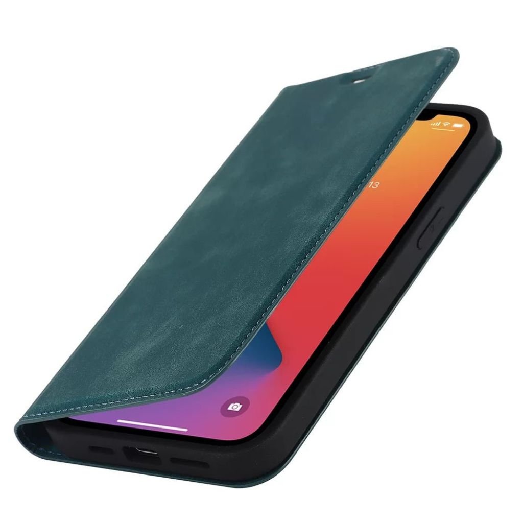 Magnetic Leather Case with Wallet for iPhone - MoodPeach