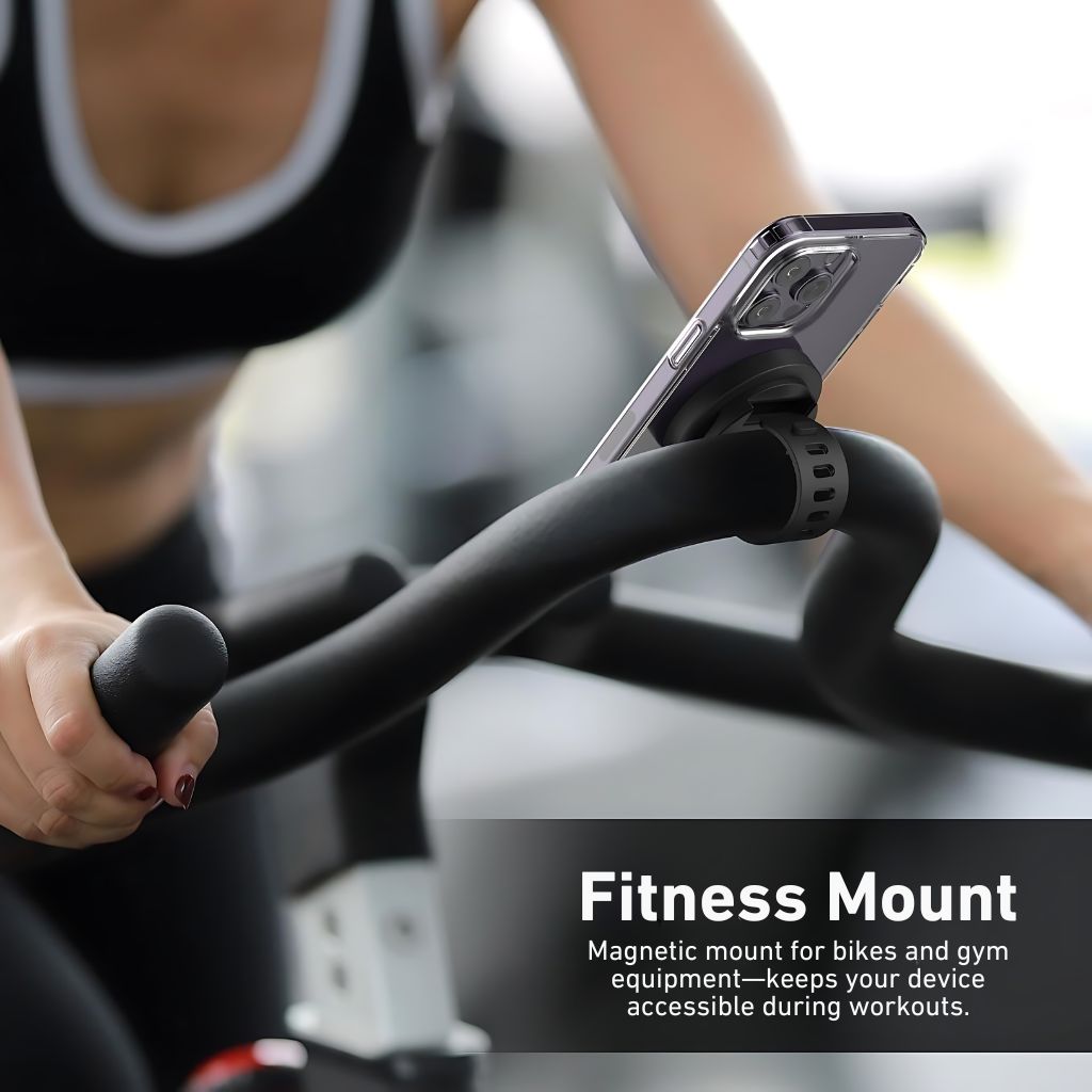 Magnetic Phone Mount for Gym, Bikes, Strollers, and Magnetic Surfaces - MoodPeach