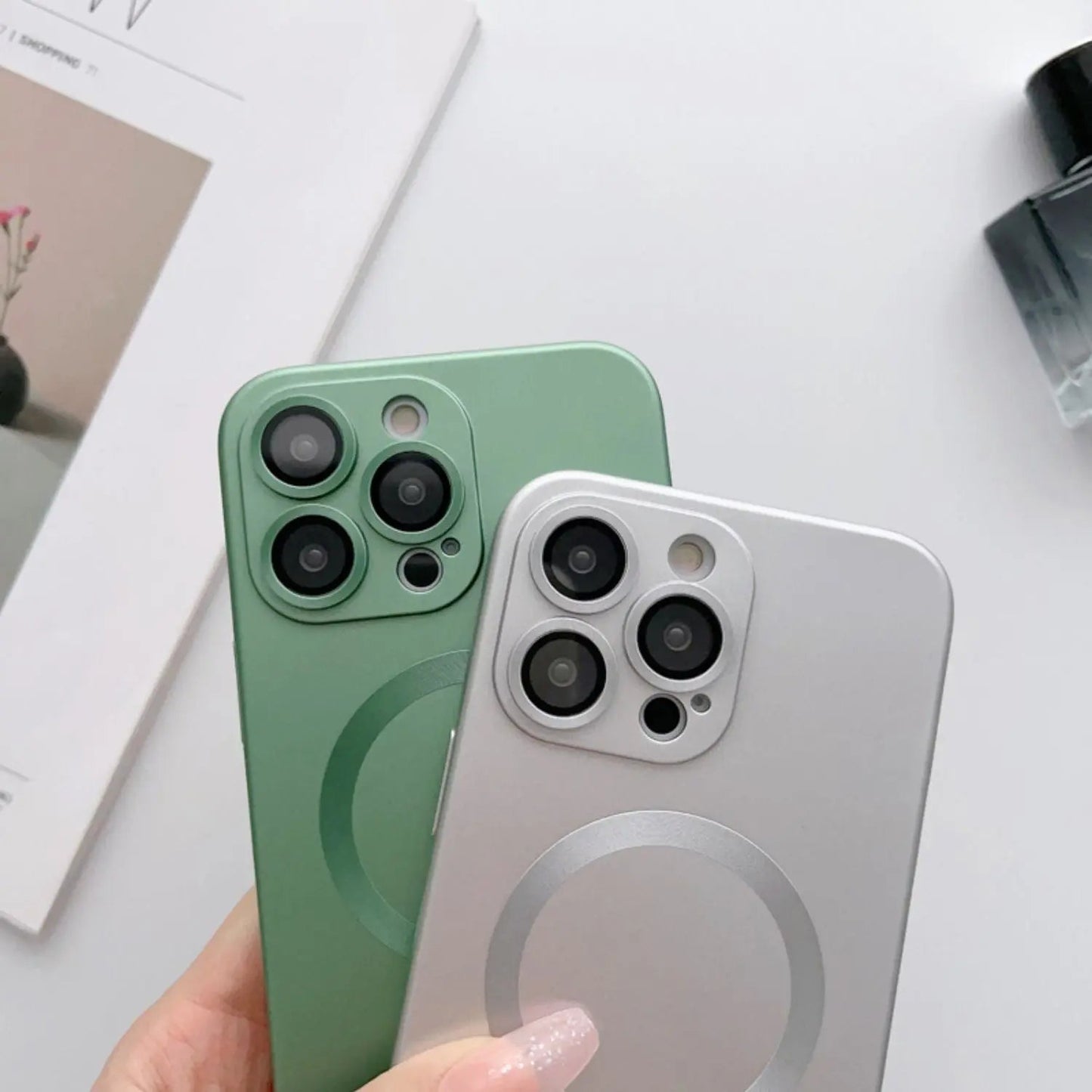 Magnetic Silicone Case for iPhone - MoodPeach