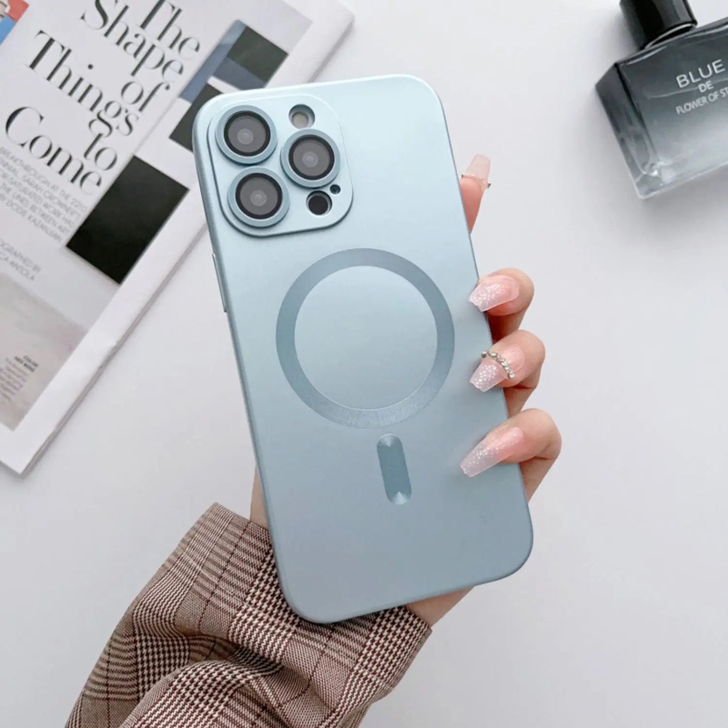 Magnetic Silicone Case for iPhone - MoodPeach