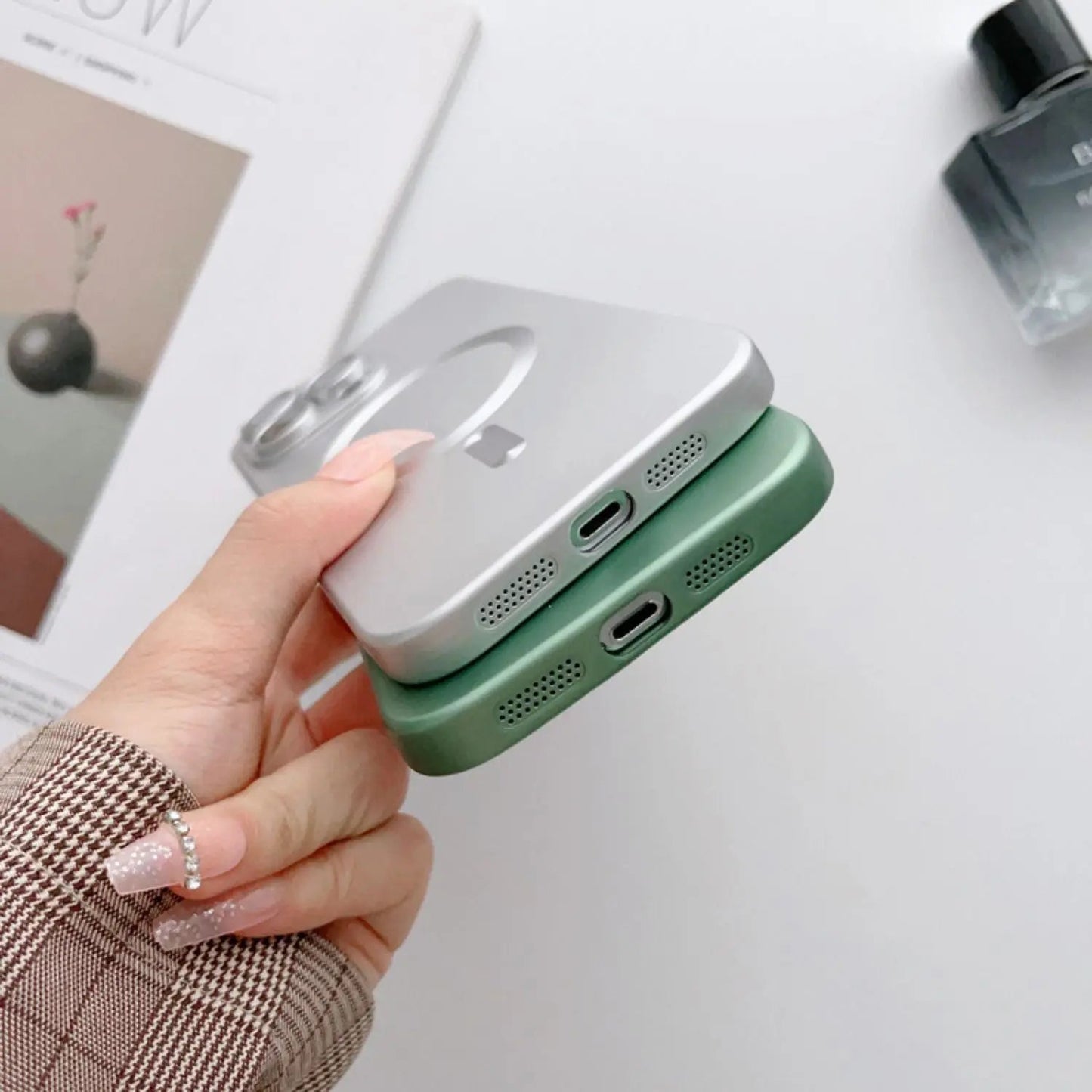 Magnetic Silicone Case for iPhone - MoodPeach